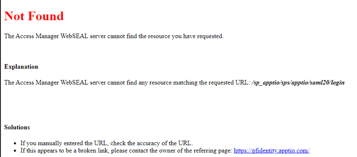 Not Found Page